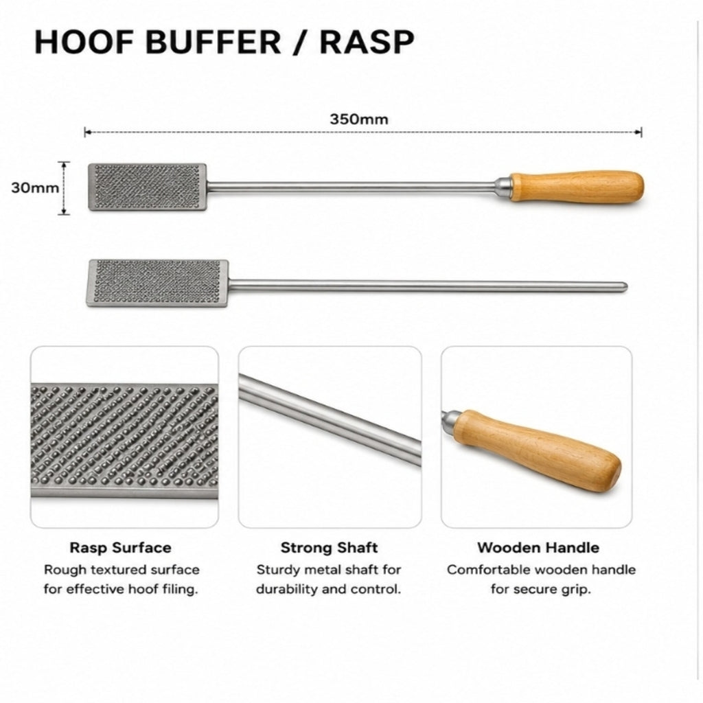Premium Farrier Hoof Buffer & Rasp (350mm)