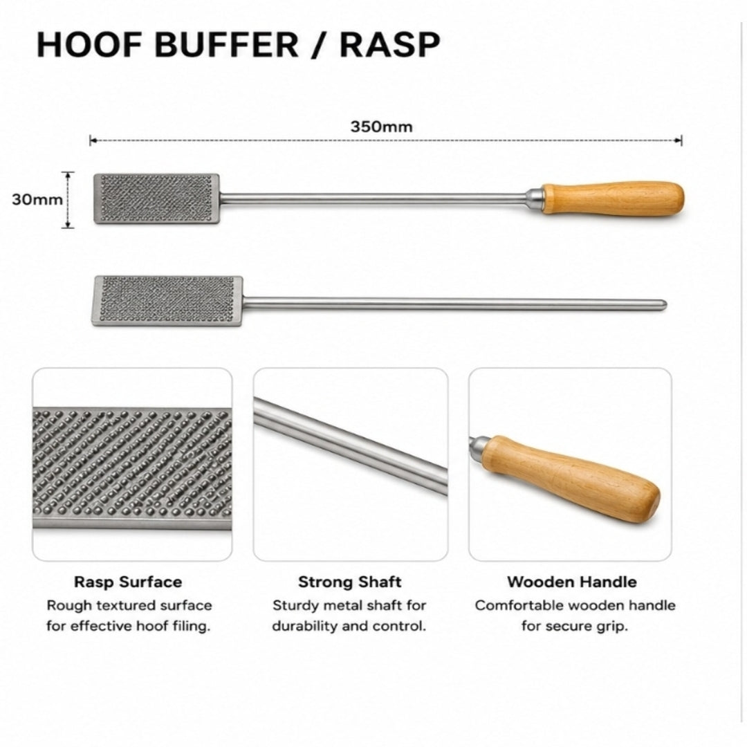 Premium Farrier Hoof Buffer & Rasp (350mm)