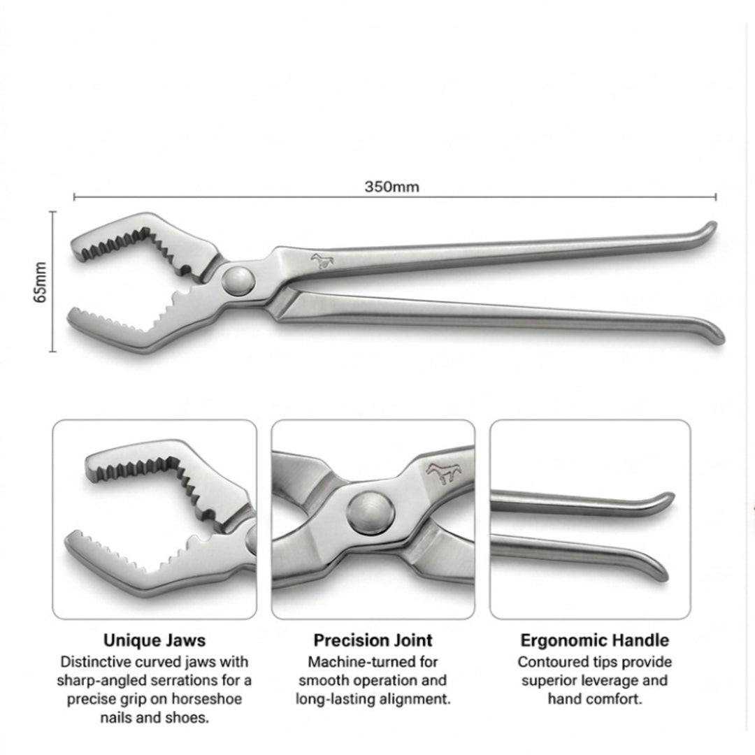 Professional Farrier All-Purpose Shoe & Nail Tongs (350mm)