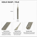 Professional Hole Rasp & File – 150mm Tapered Precision Tool