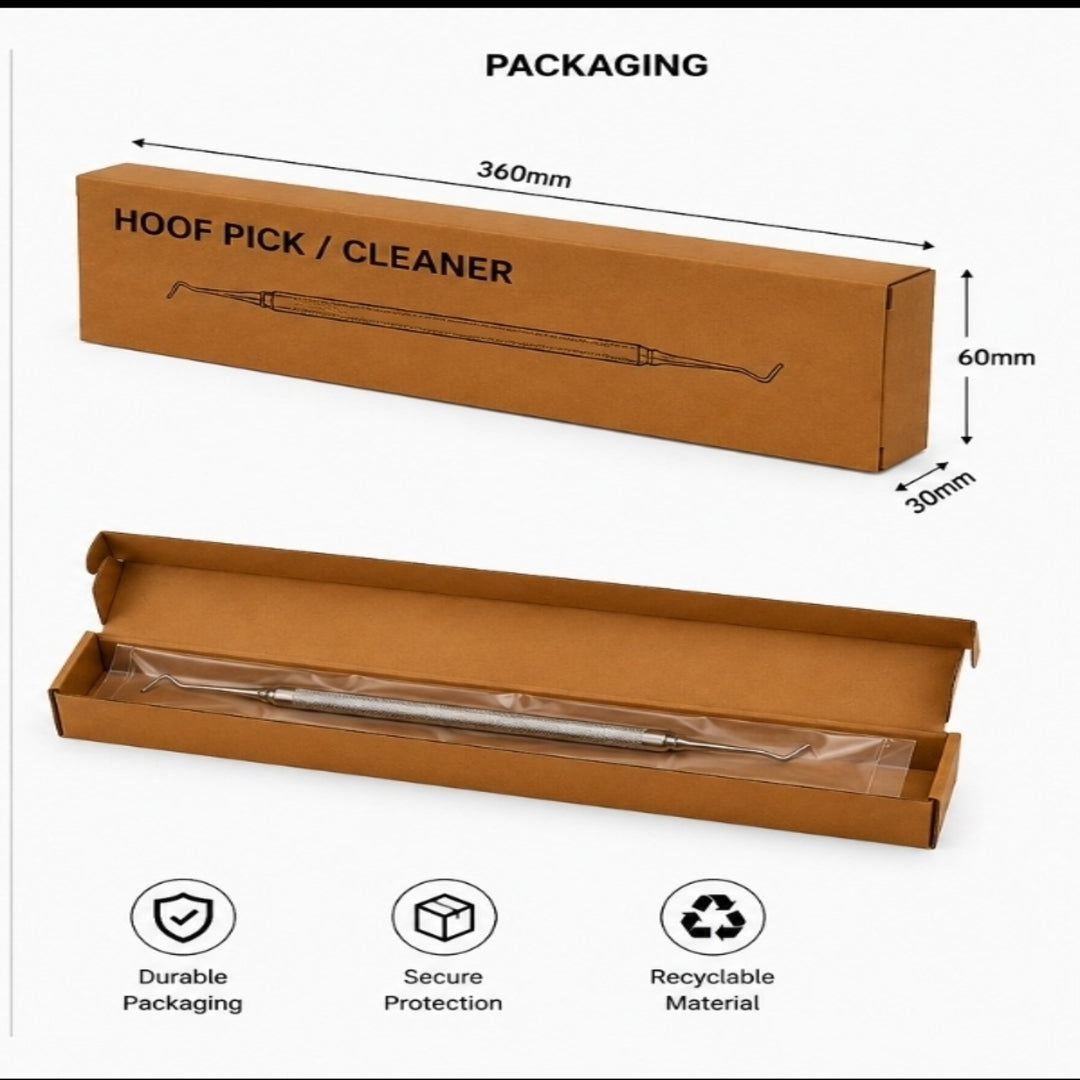Professional Dual-End Hoof Pick & Cleaner – 170mm Durable Steel Grooming Tool