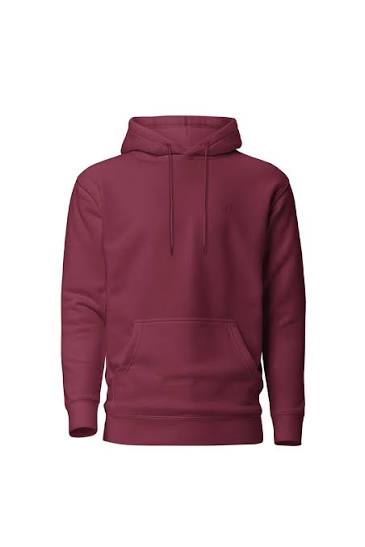 Premium Minimalist Fleece Hoodie – Maroon / Burgundy